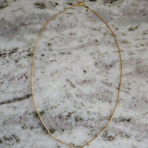 RARE DESIGNER MONICA RICH KOSANN 18" DELICATE 18K GOLD PENDANT NECKLACE CHAIN